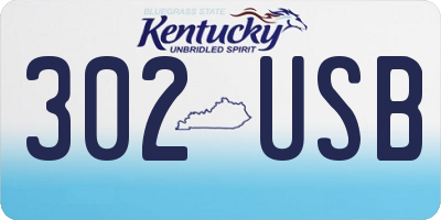 KY license plate 302USB