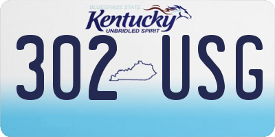 KY license plate 302USG