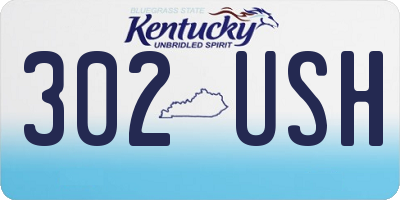 KY license plate 302USH