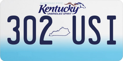 KY license plate 302USI