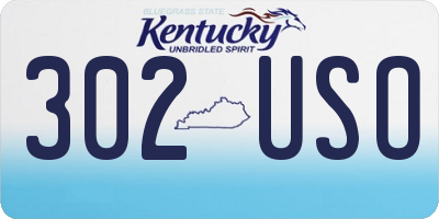 KY license plate 302USO