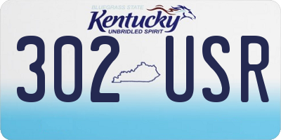 KY license plate 302USR