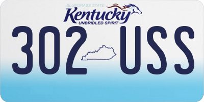 KY license plate 302USS