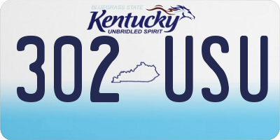 KY license plate 302USU