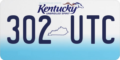 KY license plate 302UTC
