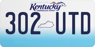 KY license plate 302UTD