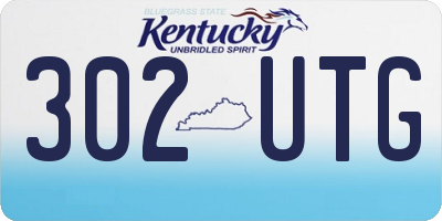 KY license plate 302UTG