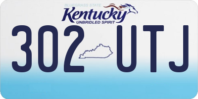 KY license plate 302UTJ