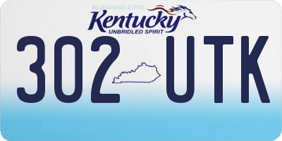 KY license plate 302UTK