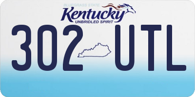 KY license plate 302UTL