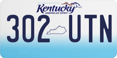 KY license plate 302UTN