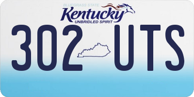 KY license plate 302UTS