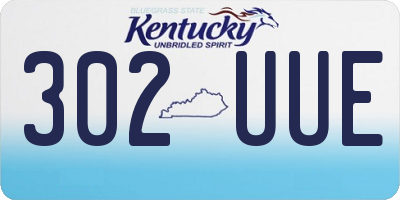 KY license plate 302UUE