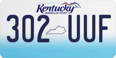KY license plate 302UUF