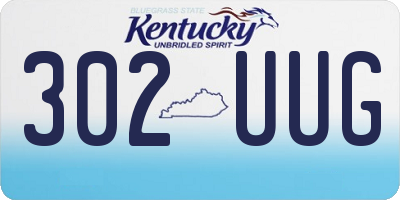 KY license plate 302UUG