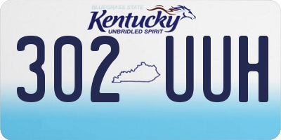 KY license plate 302UUH