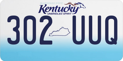 KY license plate 302UUQ
