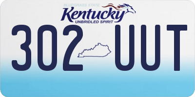 KY license plate 302UUT