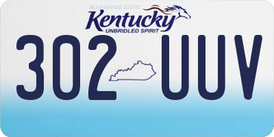 KY license plate 302UUV