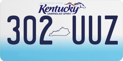 KY license plate 302UUZ