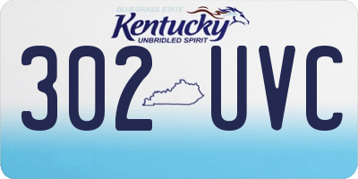 KY license plate 302UVC