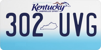 KY license plate 302UVG