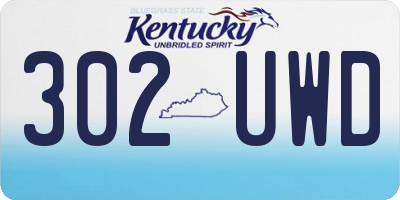 KY license plate 302UWD