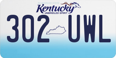 KY license plate 302UWL