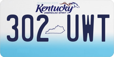 KY license plate 302UWT