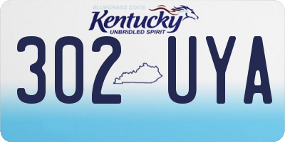 KY license plate 302UYA