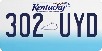 KY license plate 302UYD