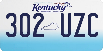 KY license plate 302UZC