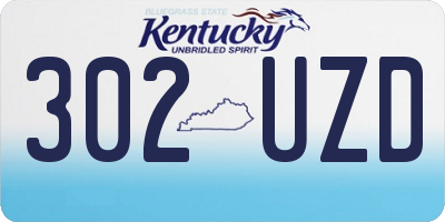 KY license plate 302UZD