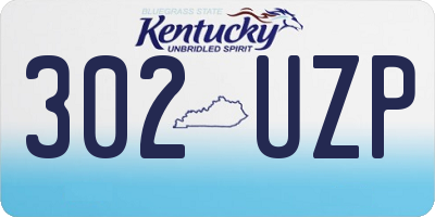 KY license plate 302UZP
