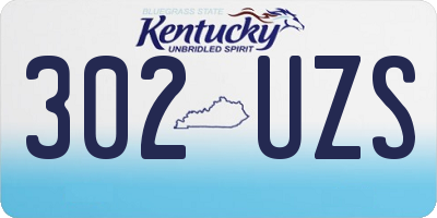 KY license plate 302UZS