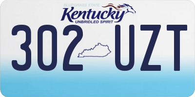 KY license plate 302UZT
