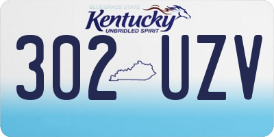 KY license plate 302UZV