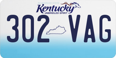 KY license plate 302VAG