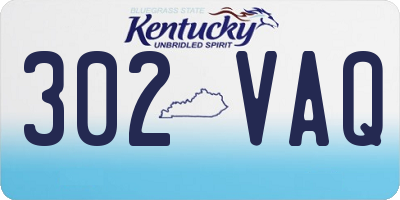 KY license plate 302VAQ