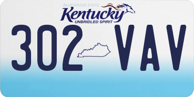 KY license plate 302VAV