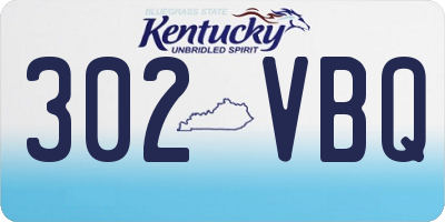 KY license plate 302VBQ