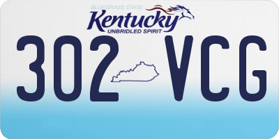 KY license plate 302VCG