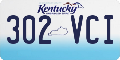 KY license plate 302VCI