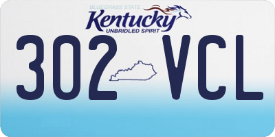 KY license plate 302VCL