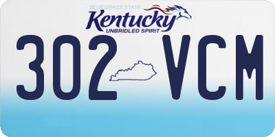 KY license plate 302VCM