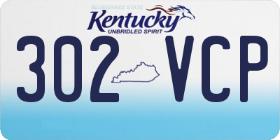KY license plate 302VCP