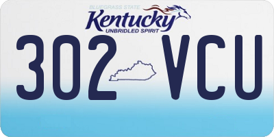 KY license plate 302VCU
