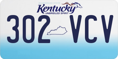 KY license plate 302VCV