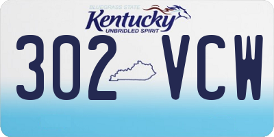 KY license plate 302VCW
