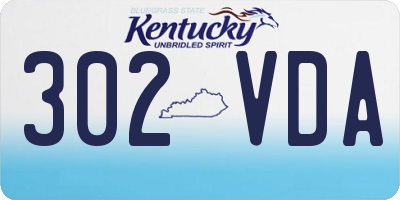 KY license plate 302VDA